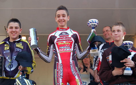 Mathieu sur la 1ère marche du podium !